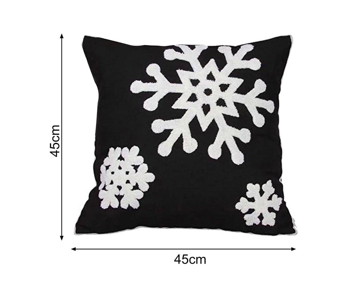 Xmas Throw Pillows Case for Living Room-Black