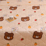 Cotton Quilt Washable Embroidery Ultrasonic Quilting Skin Friendly Cotton Comfortable Breathable Summer Quilt Bear 180x200cm