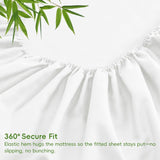 4 Piece Ultra Soft Bamboo Breathable Sheet Set -Hotel 2000TC Breathable Bed Sheets Set with 37 Centimetre Deep Pocket-Breathable Sheets for Hot Sleepers(White,King)
