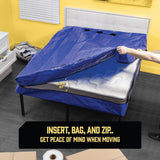 Mattress Bag Mattresses Protector Plastic Moving Storage Dust Cover Carry Bed Waterproof Zipper Packing Reusable Disposal, Extra Thick Heavy Duty, with Handles(Single)