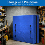 Waterproof Mattress Bag Mattresses Protector Plastic Moving Storage Dust Cover Carry Bed Zipper Packing Reusable Disposal, Extra Thick Heavy Duty, with 8 Handles(Double)