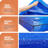 Waterproof Mattress Bag Mattresses Protector Plastic Moving Storage Dust Cover Carry Bed Zipper Packing Reusable Disposal, Extra Thick Heavy Duty, with 8 Handles(Single)