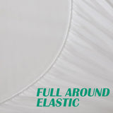 Bamboo Mattress Protector,Breathable Waterproof Mattress Cover,3D Air Fabric Cooling Bed Pad Cover, Deep Pocket 40cm(Double,Green)