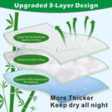 100% Waterproof King Single Mattress Protector, Breathable Mattress Cover King Single Size Bed, 3D Air Fabric Cooling Bed Pad Cover, Deep Pocket 40cm