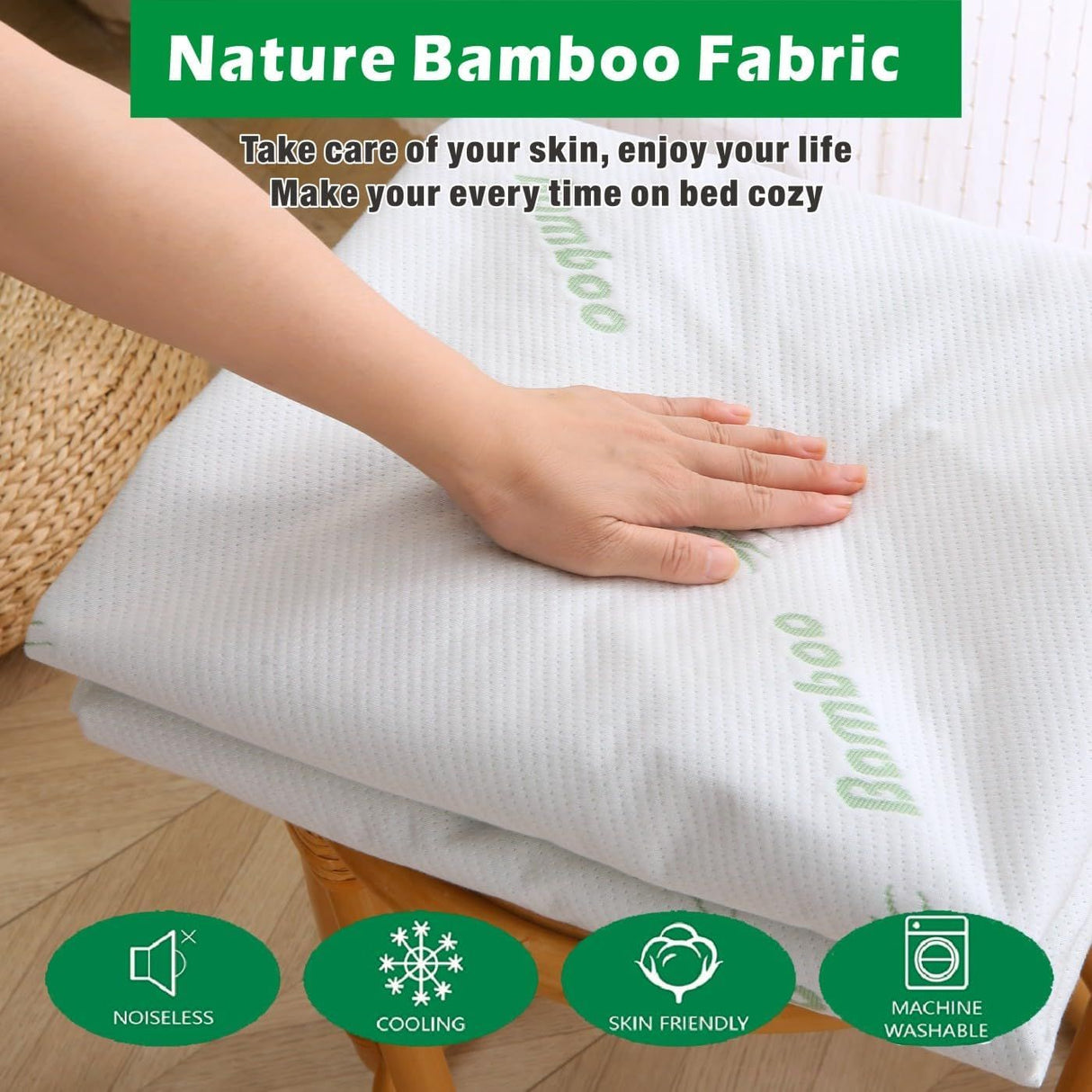 100% Waterproof King Single Mattress Protector, Breathable Mattress Cover King Single Size Bed, 3D Air Fabric Cooling Bed Pad Cover, Deep Pocket 40cm