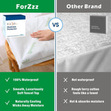 100% Waterproof King Single Mattress Protector, Breathable Mattress Cover King Single Size Bed, 3D Air Fabric Cooling Bed Pad Cover, Deep Pocket 40cm