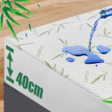 Waterproof Mattress Protector,Breathable Mattress Cover,3D Air Fabric Cooling Bed Pad Cover, Deep Pocket 40cm(Queen,Green)