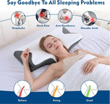 Cervical Neck Pillow for Neck Pain Relief, 2 in 1 Ergonomic Orthopedic Bed Pillow for Sleeping, Memory Foam Pillows for Side, Back & Stomach Sleepers with Removable Pillowcase(Black)