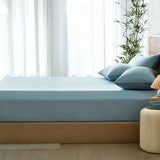 3 Piece Hotel Bamboo Cooling Fitted Sheet Set & Pillowcase -Ultra Soft 2000TC Breathable Fitted Bed Sheets Set with 37 Centimetre Deep Pocket-Cooling Sheets for Hot Sleepers(Sky Blue,Super King)