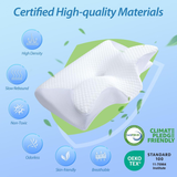 Cervical Neck Pillow for Neck Pain Relief, 2 in 1 Ergonomic Orthopedic Bed Pillow for Sleeping, Memory Foam Pillows for Side, Back & Stomach Sleepers with Removable Pillowcase