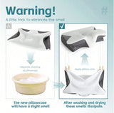 Cervical Neck Pillow for Neck Pain Relief, 2 in 1 Ergonomic Orthopedic Bed Pillow for Sleeping, Memory Foam Pillows for Side, Back & Stomach Sleepers with Removable Pillowcase