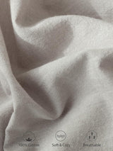 100% Cotton Fitted Sheet - Super Soft 40cm Deep Pocket Bottom Sheets - White Elastic Sheet（King Single,Grey)