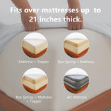 Hotel Soft Bed Sheet Set- Bedding Sheets & Pillowcases -Breathable Bedding - Wrinkle, Fade, Stain Resistant-Deep Pocket Flat Fitted Bed Sheet Set(Raw white,Queen)