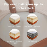 Hotel Soft Bed Sheet Set- Bedding Sheets & Pillowcases -Breathable Bedding - Wrinkle, Fade, Stain Resistant-Deep Pocket Flat Fitted Bed Sheet Set(White,Single)