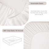 Hotel Soft Bed Sheet Set- Bedding Sheets & Pillowcases -Breathable Bedding - Wrinkle, Fade, Stain Resistant-Deep Pocket Flat Fitted Bed Sheet Set(White,Single)