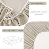 Hotel Soft Bed Sheet Set- Bedding Sheets & Pillowcases -Breathable Bedding - Wrinkle, Fade, Stain Resistant-Deep Pocket Flat Fitted Bed Sheet Set(Cream White,Single)