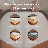 Hotel Soft Bed Sheet Set- Bedding Sheets & Pillowcases -Breathable Bedding - Wrinkle, Fade, Stain Resistant-Deep Pocket Flat Fitted Bed Sheet Set(Chocolate,Single)