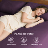 Hotel Soft Bed Sheet Set- Bedding Sheets & Pillowcases -Breathable Bedding - Wrinkle, Fade, Stain Resistant-Deep Pocket Flat Fitted Bed Sheet Set(Purple,Single)