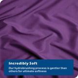 3 Piece Hotel Soft Microfiber Quilt Cover Set-2000TC Duvet/Donna Cover Set & Pillowcases -1 Quilt Cover Zipper Closure & 1 x Pillowcases-Breathable Bedding - Wrinkle, Fade, Stain Resistant(Purple,Double)