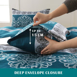 3 Piece Hotel Soft Microfiber Quilt Cover Set-2000TC Duvet/Donna Cover Set & Pillowcases -1 Quilt Cover Zipper Closure & 1 x Pillowcases-Breathable Bedding - Wrinkle, Fade, Stain Resistant(Bohemian,King)