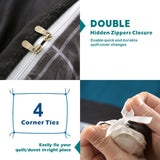 3 Piece Hotel Soft Microfiber Quilt Cover Set-2000TC Duvet/Donna Cover Set & Pillowcases -1 Quilt Cover Zipper Closure & 1 x Pillowcases-Breathable Bedding - Wrinkle, Fade, Stain Resistant(Bohemian,King)