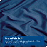 3 Piece Hotel Soft Microfiber Quilt Cover Set-2000TC Duvet/Donna Cover Set & Pillowcases -1 Quilt Cover Zipper Closure & 1 x Pillowcases-Breathable Bedding - Wrinkle, Fade, Stain Resistant(Navy,King)