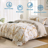 3 Piece Hotel Soft Microfiber Quilt Cover Set-2000TC Duvet/Donna Cover Set & Pillowcases -1 Quilt Cover Zipper Closure & 1 x Pillowcases-Breathable Bedding - Wrinkle, Fade, Stain Resistant(Modern Geometric,King)