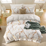 3 Piece Hotel Soft Microfiber Quilt Cover Set-2000TC Duvet/Donna Cover Set & Pillowcases -1 Quilt Cover Zipper Closure & 1 x Pillowcases-Breathable Bedding - Wrinkle, Fade, Stain Resistant(Modern Geometric,King)
