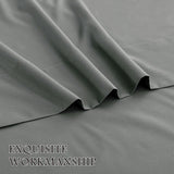 4 Piece Bed Sheet Set- Bedding Sheets & Pillowcases -Breathable Bedding - Wrinkle, Fade, Stain Resistant-Deep Pocket Flat Fitted Bed Sheet Set(Grey,King)