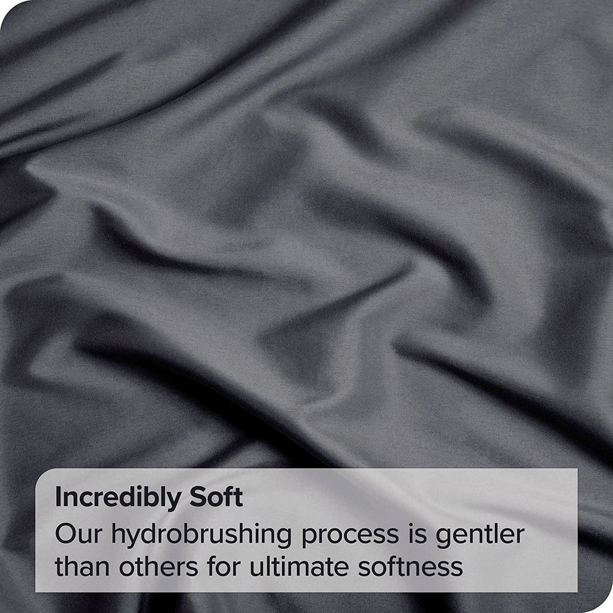 4 Piece Bed Sheet Set- Bedding Sheets & Pillowcases -Breathable Bedding - Wrinkle, Fade, Stain Resistant-Deep Pocket Flat Fitted Bed Sheet Set(Dark gray,King)