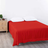 Elegant Comfort Premium Hotel Quality 1-Piece King Flat Sheet, Luxury and Softest 2000 Thread Count Bedding Flat Sheet(King,Red)