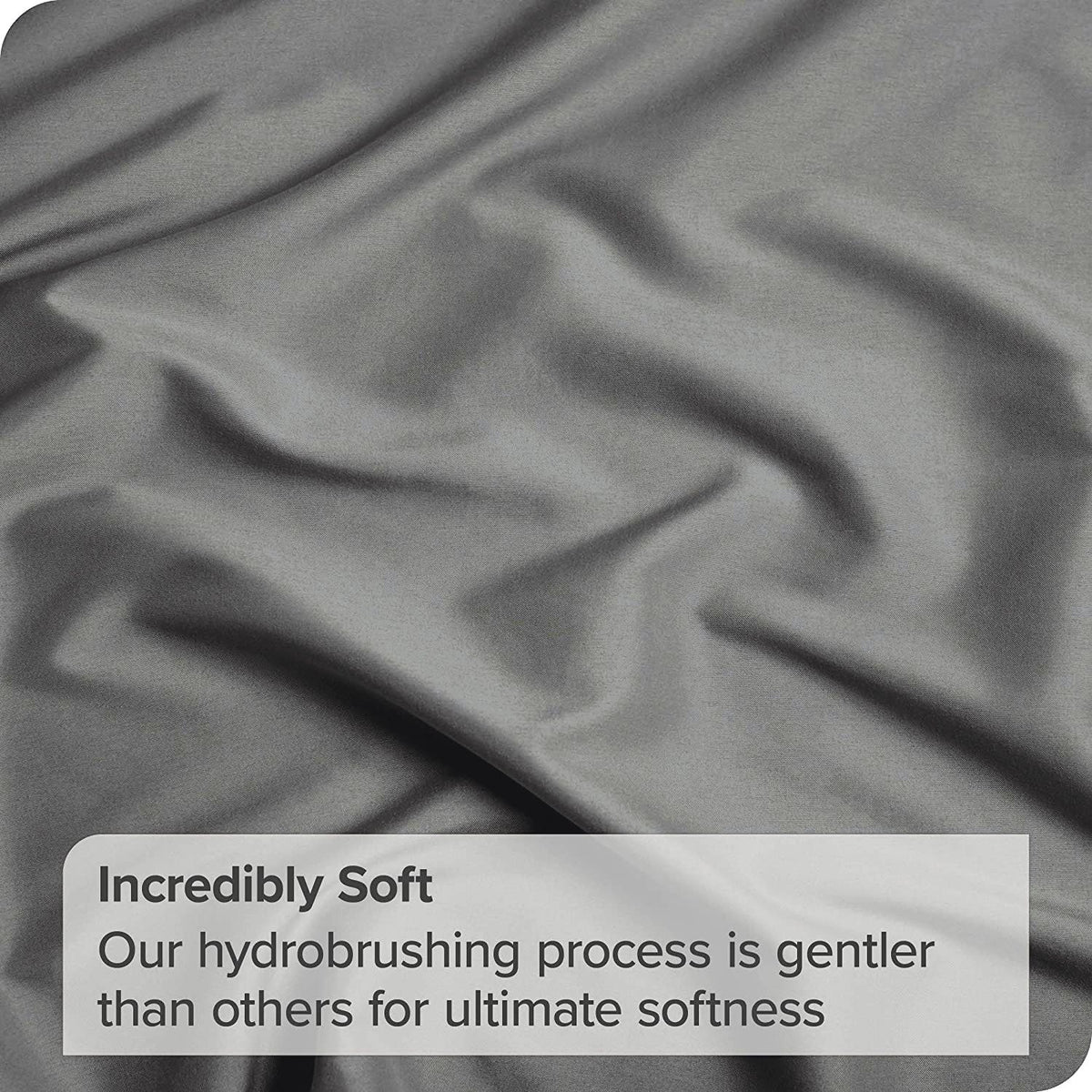 3 Piece Bed Sheet Set- Bedding Sheets & Pillowcases -Breathable Bedding - Wrinkle, Fade, Stain Resistant-Deep Pocket Flat Fitted Bed Sheet Set(Grey,King Single)