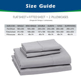 3 Piece Bed Sheet Set- Bedding Sheets & Pillowcases -Breathable Bedding - Wrinkle, Fade, Stain Resistant-Deep Pocket Flat Fitted Bed Sheet Set(Biscay blue,King Single)