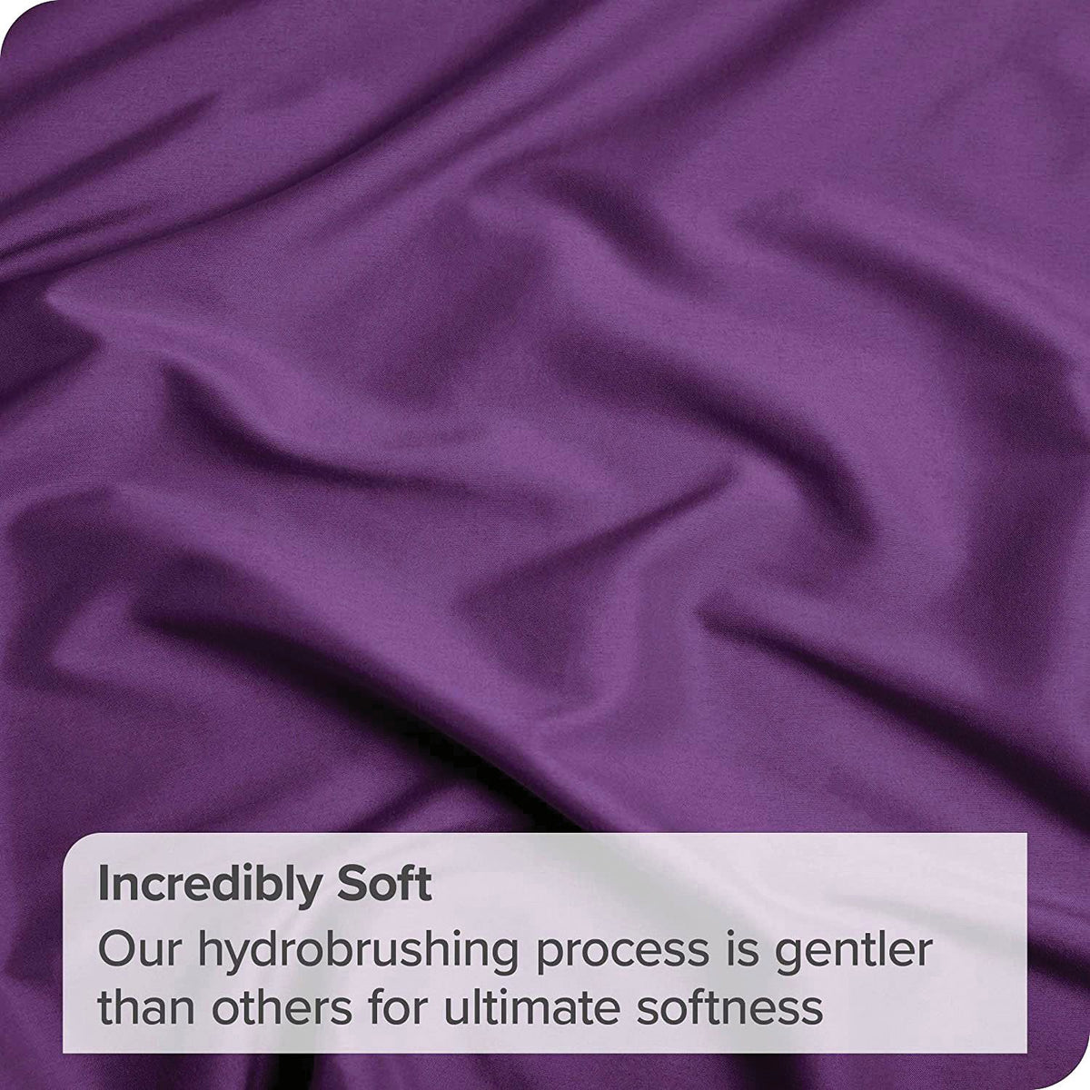 3 Piece Bed Sheet Set- Bedding Sheets & Pillowcases -Breathable Bedding - Wrinkle, Fade, Stain Resistant-Deep Pocket Flat Fitted Bed Sheet Set(Purple,King Single)