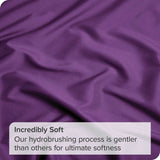 3 Piece Bed Sheet Set- Bedding Sheets & Pillowcases -Breathable Bedding - Wrinkle, Fade, Stain Resistant-Deep Pocket Flat Fitted Bed Sheet Set(Purple,King Single)
