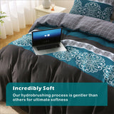 3 Piece Hotel Soft Microfiber Quilt Cover Set-2000TC Duvet/Donna Cover Set & Pillowcases -1 Quilt Cover Zipper Closure & 1 x Pillowcases-Breathable Bedding - Wrinkle, Fade, Stain Resistant(Bohemian,Queen)