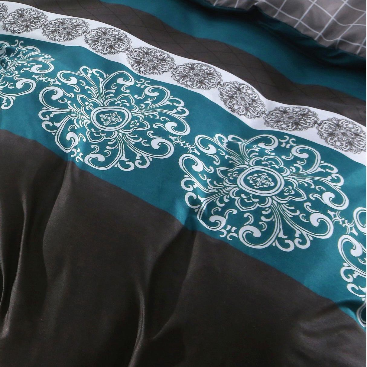 3 Piece Hotel Soft Microfiber Quilt Cover Set-2000TC Duvet/Donna Cover Set & Pillowcases -1 Quilt Cover Zipper Closure & 1 x Pillowcases-Breathable Bedding - Wrinkle, Fade, Stain Resistant(Bohemian,Queen)