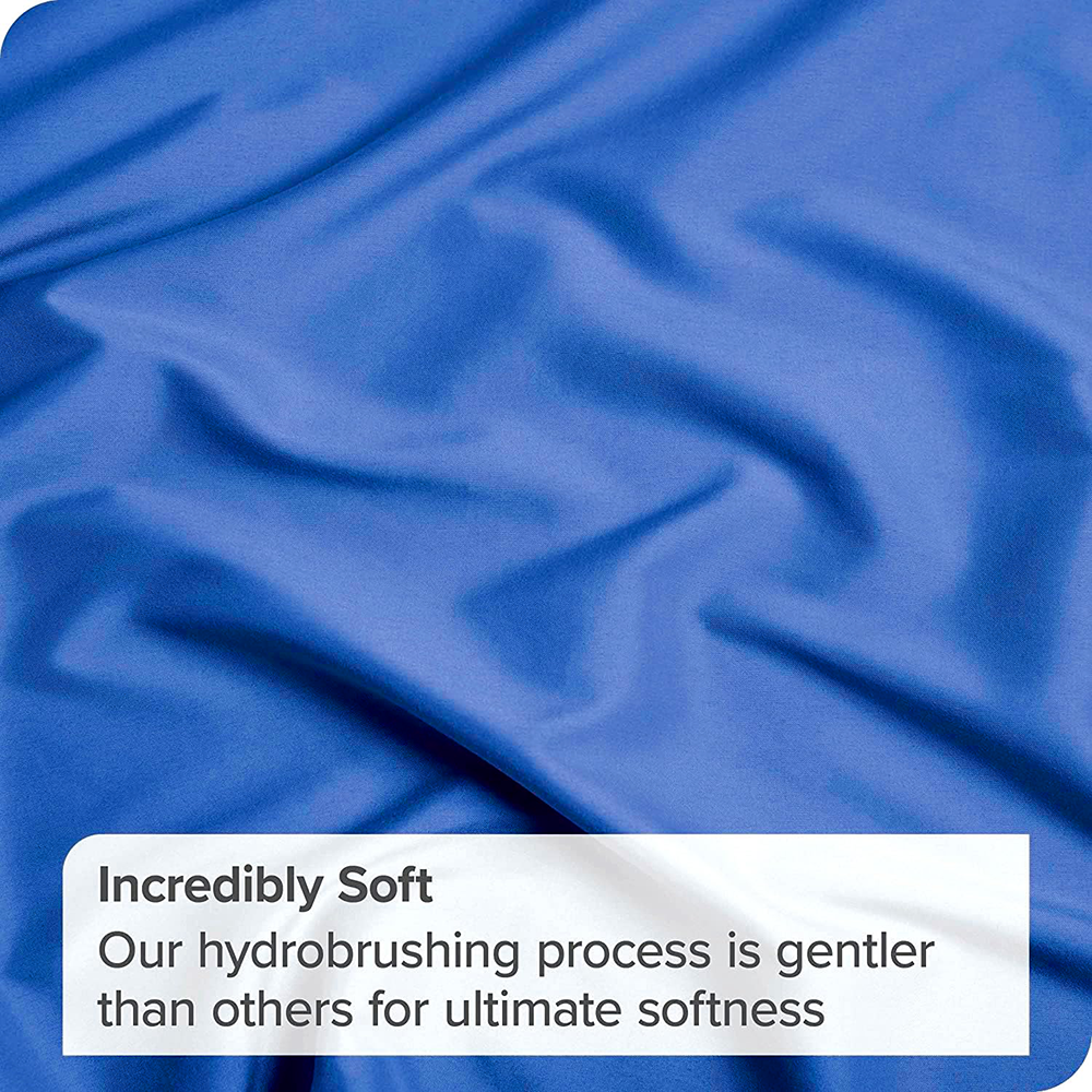 3 Piece Fitted Sheet Set- Fitted Sheet & Pillowcases -Breathable Bedding - Wrinkle, Fade, Stain Resistant- 40cm Deep Pocket Fitted Bed Sheet Set(Royal blue,Super King)