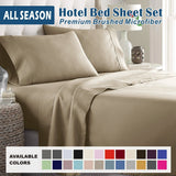 4 Piece Bed Sheet Set- Bedding Sheets & Pillowcases -Breathable Bedding - Wrinkle, Fade, Stain Resistant-Deep Pocket Flat Fitted Bed Sheet Set(Camel Beige,Super King)