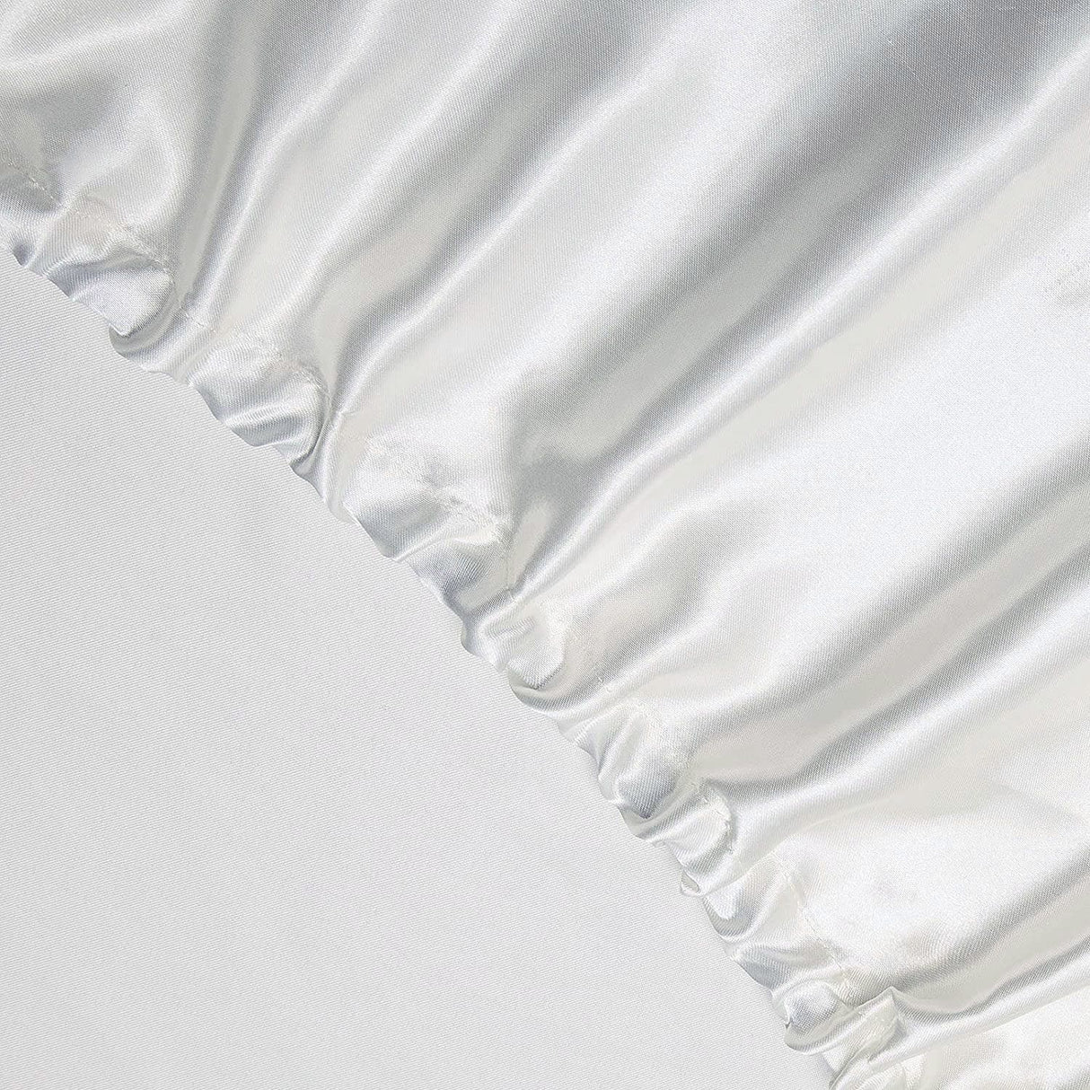 Art Silk Satin Sheet Set Hotel 4 Pieces Fitted/Flat Sheet Bedding Set-Luxury Soft Silky Sheets for Hair and Skin, Similar to Silk Bed Sheets Set 4 Pieces(Queen,White)
