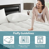 1000GSM Mattress Topper Viscose Derived from Bamboo, Thick Pillowtop Fitted Mattress Cover with 45cm Deep Skirt - Machine Washable Hypoallergenic(King,Black)