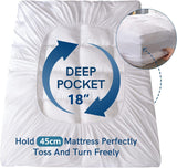 800GSM Mattress Topper Viscose Derived from Bamboo, Thick Pillowtop Fitted Mattress Cover with 45cm Deep Skirt - Machine Washable Hypoallergenic(Super King,Black)
