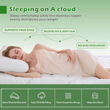 800GSM Mattress Topper Viscose Derived from Bamboo, Thick Pillowtop Fitted Mattress Cover with 45cm Deep Skirt - Machine Washable Hypoallergenic(Super King,Green)