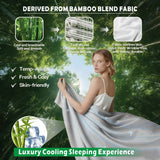 3 Piece Hotel Bamboo Cooling Sheet Set -Ultra Soft 2000TC Breathable Bed Sheets Set with 37 Centimetre Deep Pocket-Cooling Sheets for Hot Sleepers(Silver-gray,King Single)
