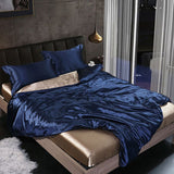 Shurui Silk Four Piece Set 150x200cm 1.5 m bed hat [quilt cover 200x 230cm]