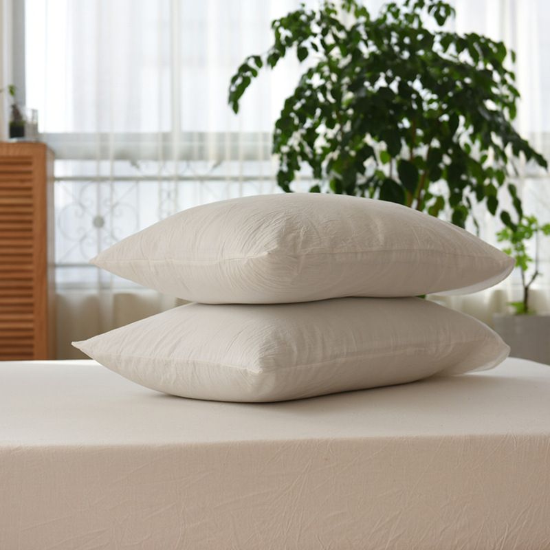 Cotton 4 Piece Set Modern Minimalist White Bed sheet kit_1.5m bed-quilt cover 200x 230cm (four-piece set)