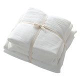 Cotton 4 Piece Set Modern Minimalist White Bed hat kit_1.5m bed-quilt cover 200x 230cm (four-piece set)