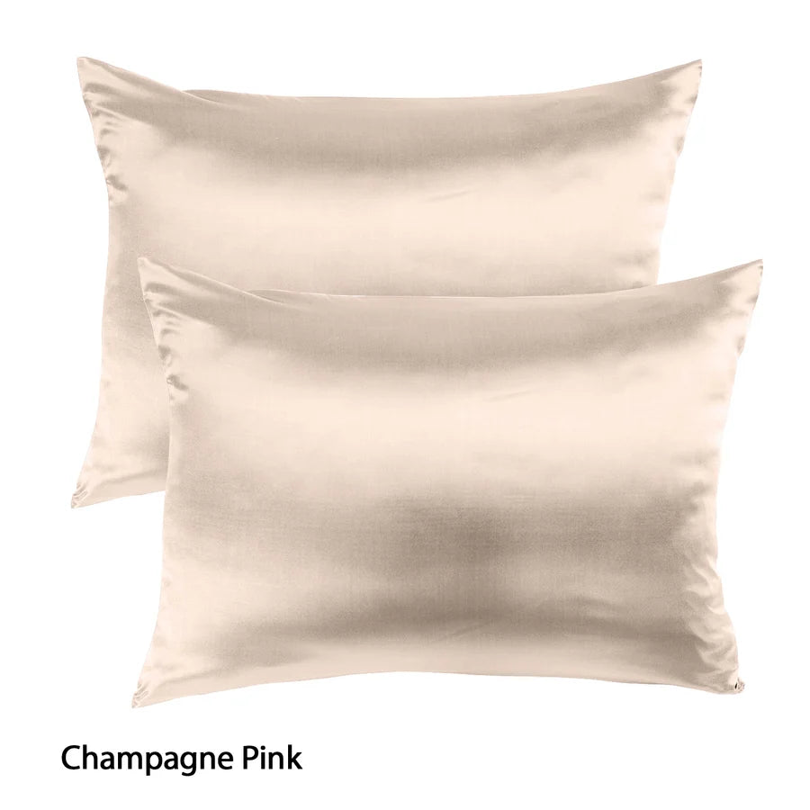 Royal Comfort Pure Silk Pillow Case 100% Mulberry Silk Hypoallergenic Pillowcase - Champagne Pink