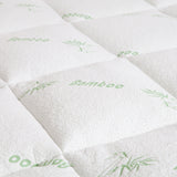 Royal Comfort 1000GSM Luxury Bamboo Covered Mattress Topper Ball Fibre Gusset - Queen - White