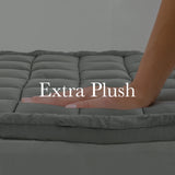 Royal Comfort Charcoal Bamboo Blend Topper 800GSM 45cm Skirt Luxury Bedding - Queen - Charcoal